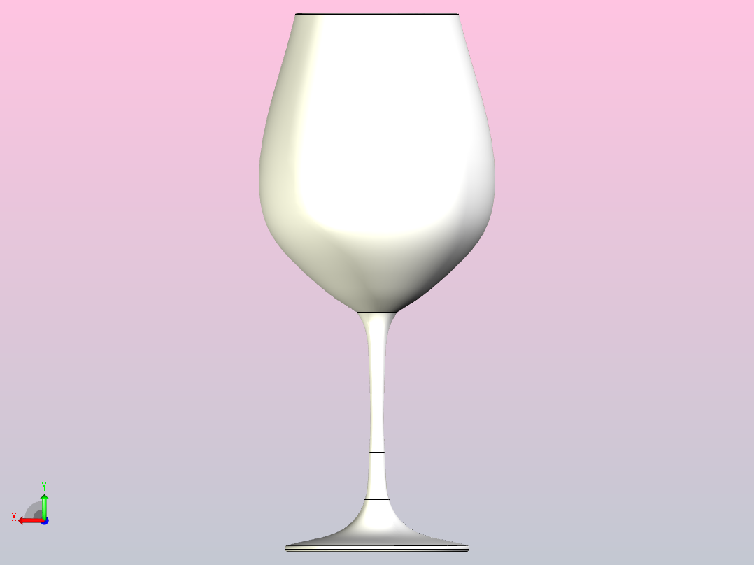 红酒杯后视图