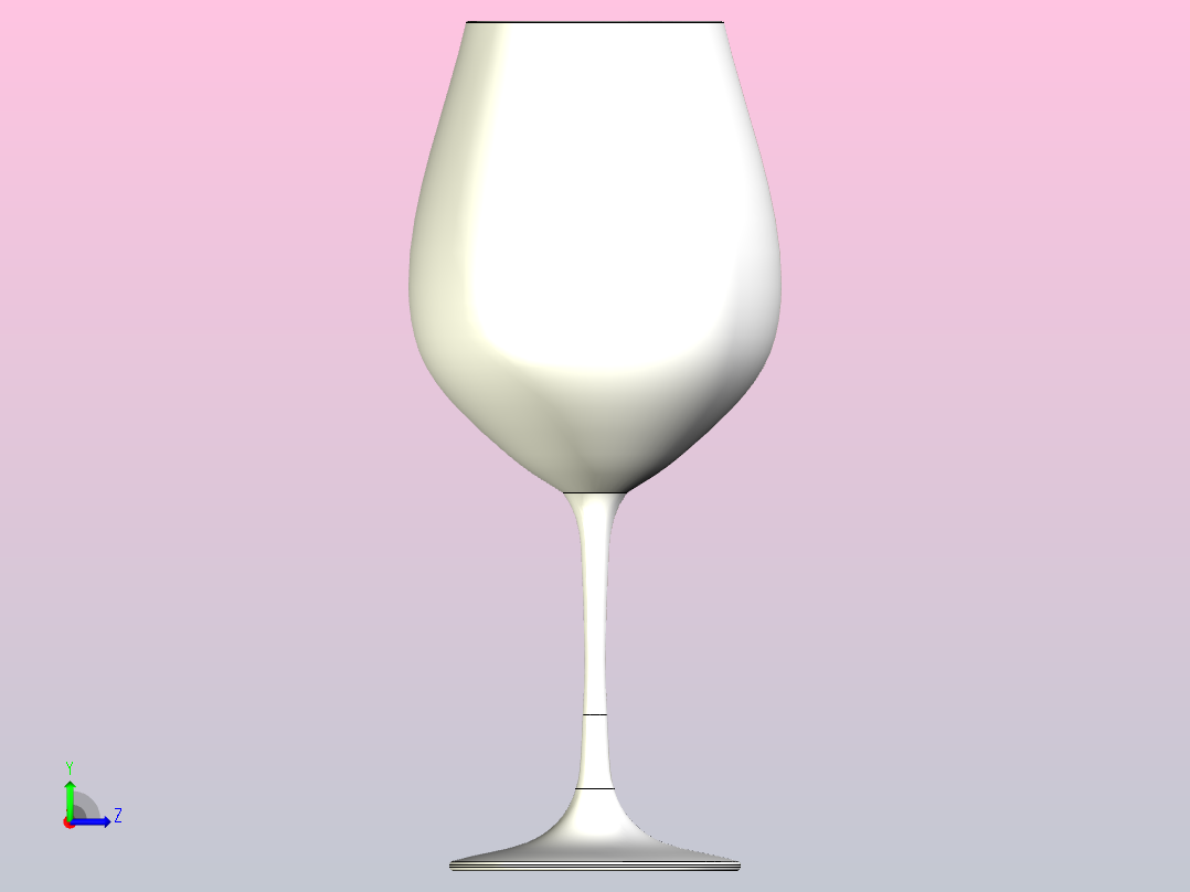 红酒杯左视图