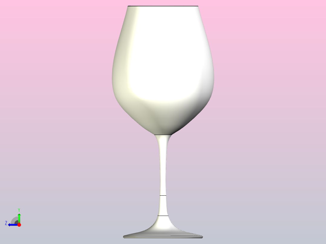 红酒杯右视图