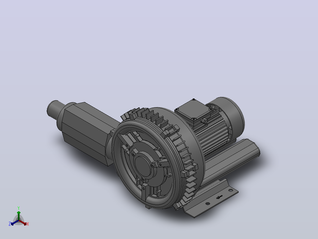 JQT-S系列双段高压旋涡式气泵[JQT-750-S] (2)正等轴测图