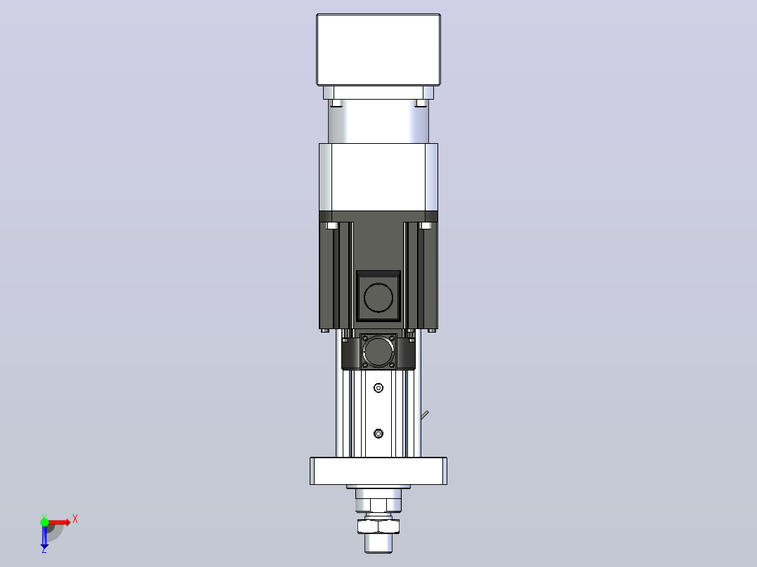 MTA80-200-P10-FF-P-K□-P1500（2000）W-S3 MTA80电动缸 最大负载35KN 额定负载30KN 1500(2000)W电机间接安装 配减速机俯视图