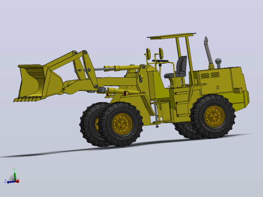 轮式装载机设计solidworks cad Model 13