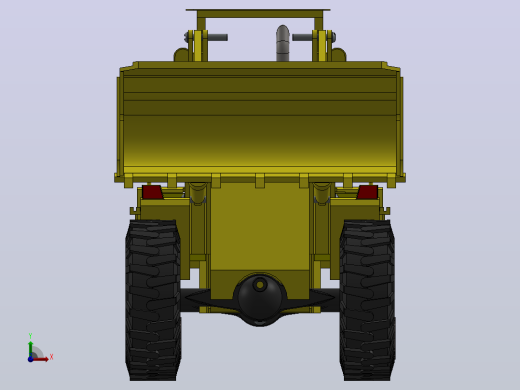 轮式装载机设计solidworks cad Model 13前视缩略图