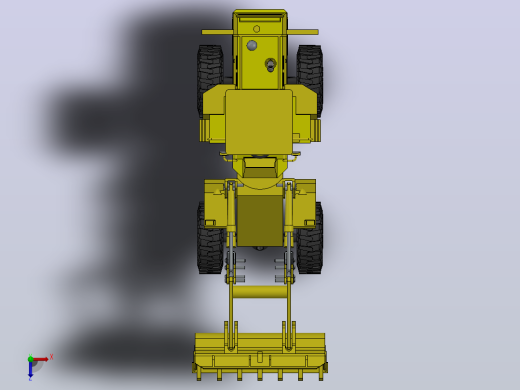 轮式装载机设计solidworks cad Model 13俯视缩略图