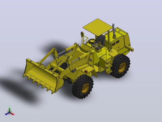 轮式装载机设计solidworks cad Model 13正等轴测缩略图