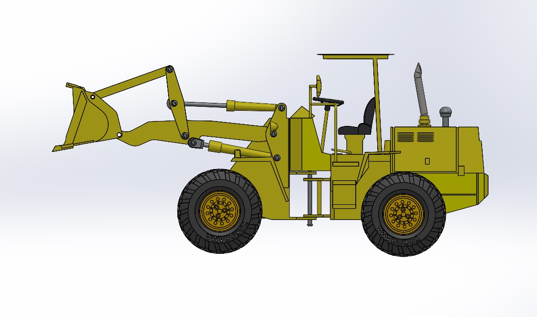 轮式装载机设计solidworks cad Model 13
