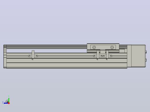 SYS12-BL-150-200W滚珠花健、支撑座、滚珠丝杠、交叉导轨、直线模组.STEP右视缩略图