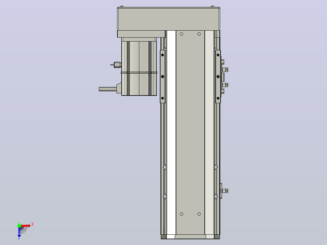SYS12-BL-150-200W滚珠花健、支撑座、滚珠丝杠、交叉导轨、直线模组.STEP俯视图