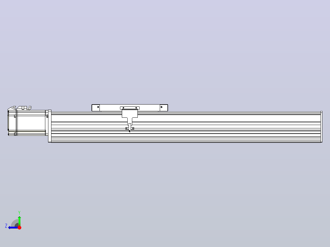滚珠丝杠直线轴带导轨全封闭TPA-HCR-202D-2510C-L450-M-C-P75-N3右视图