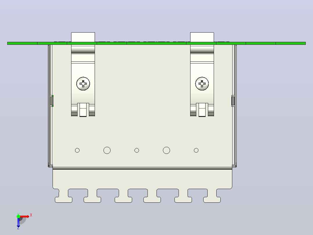 RJ-45 6类端口接线板俯视图