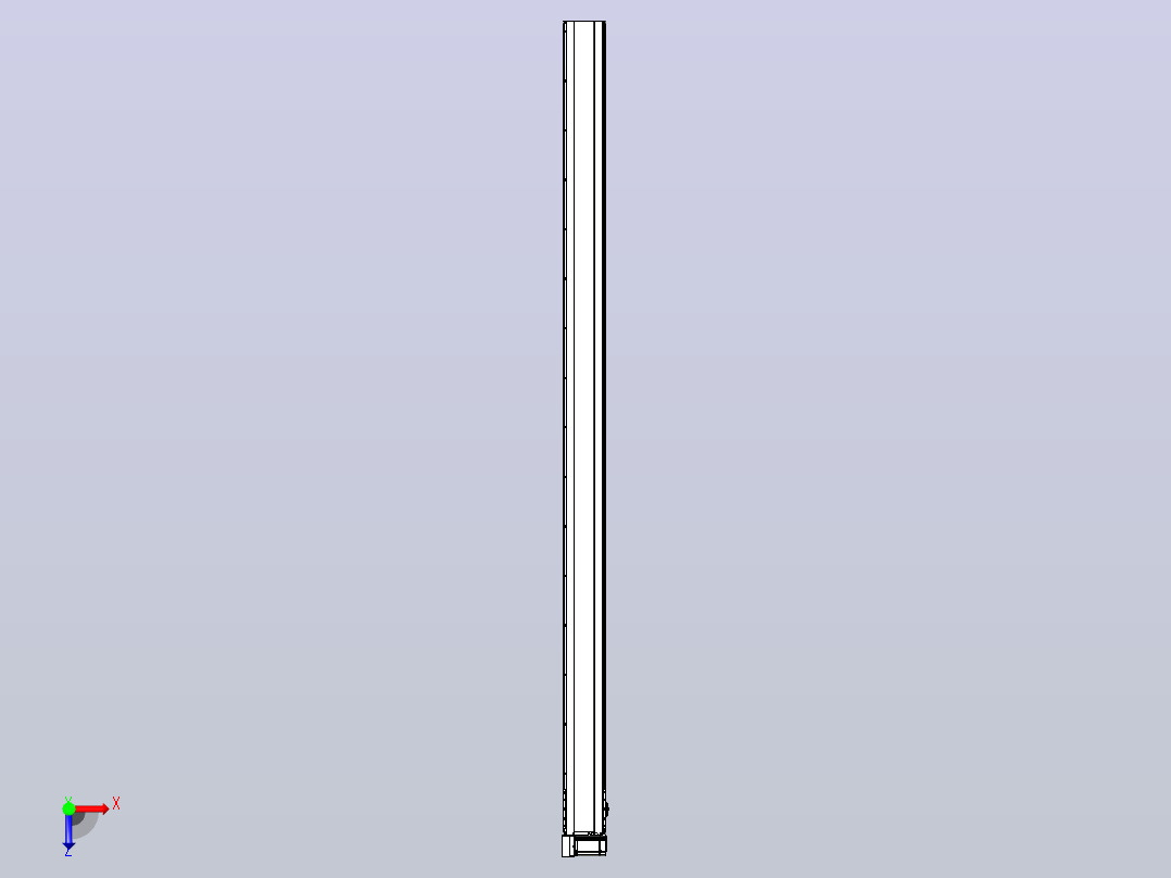 皮带直线轴半封闭可选导轨TPA-HNB-175D-140-L3000-LU-C-P75-N3俯视图