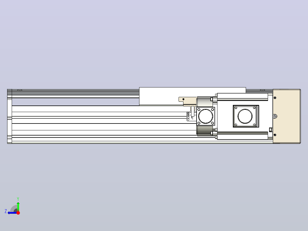 日规模组半封闭丝杆TPA-HNR-220D-3210C-L200-ML-Y-P1K-N3右视图