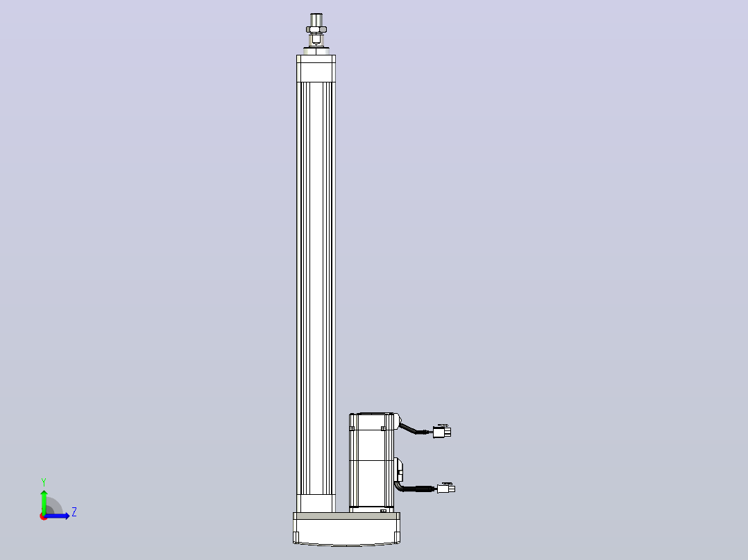 轻载电动缸TPA-ESR40-1210C-L450-MR-FA-W-P40-C3左视图