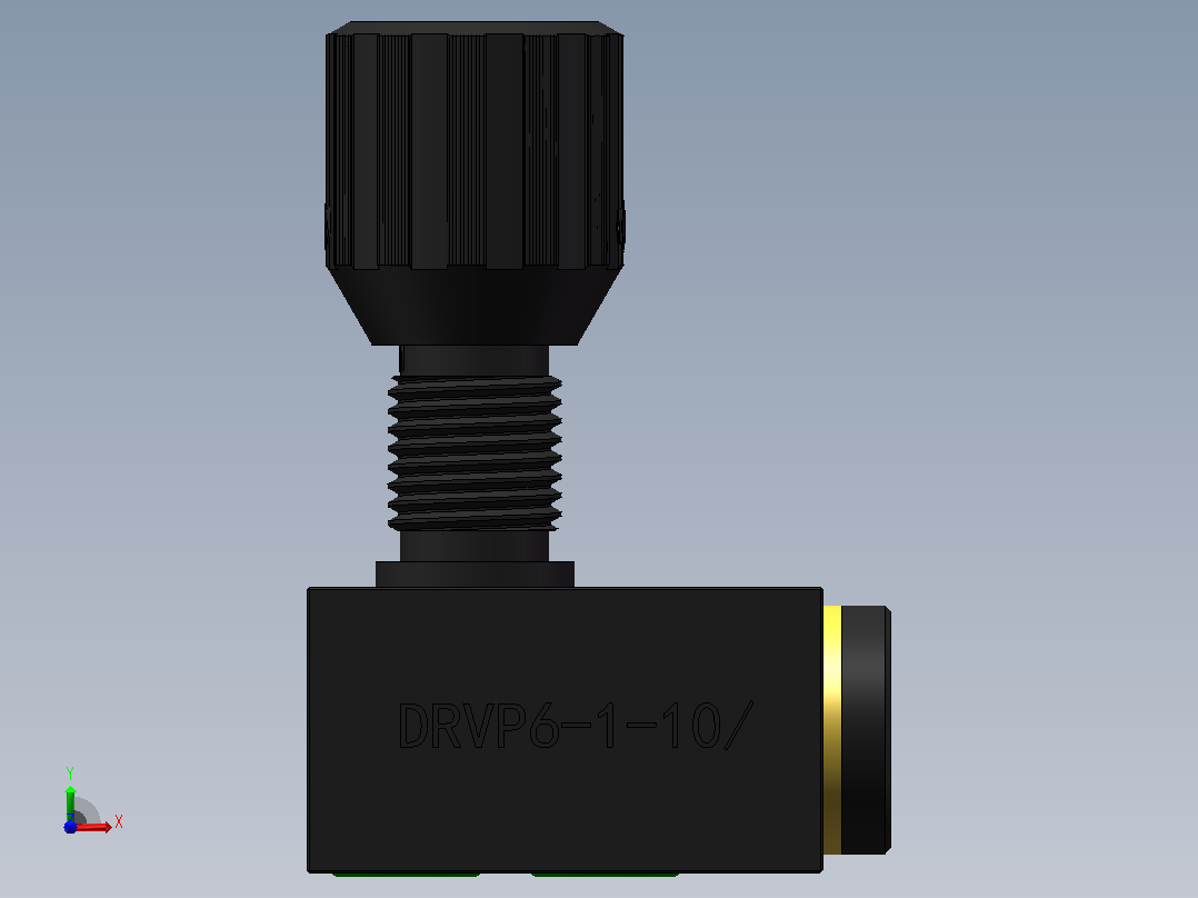 DRVP6 单向节流截止阀前视图