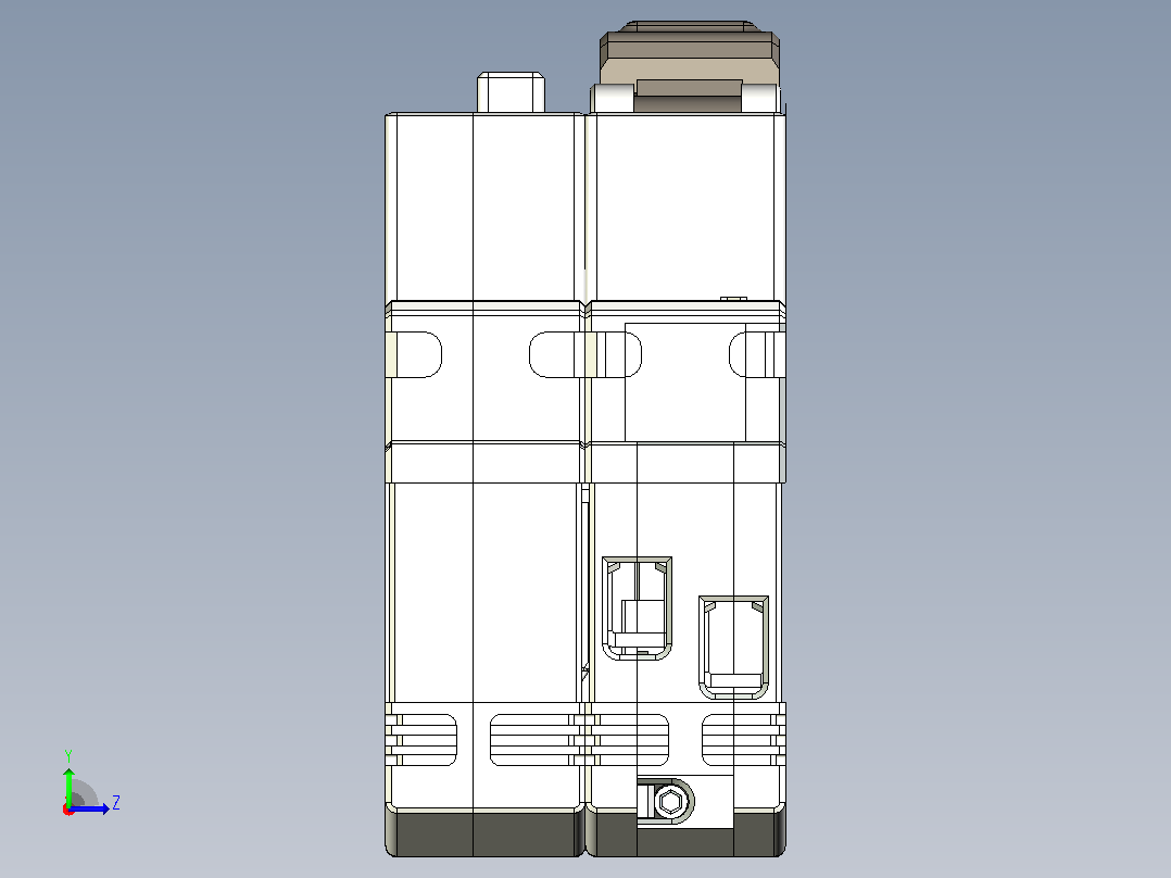 NB5LE-40S&amp;1P&amp;N剩余电流动作断路器三维模型图202404左视图