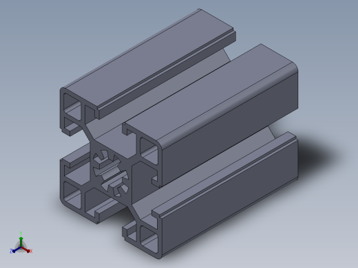 多套铝型材3D模型Solidworks设计正等轴测缩略图