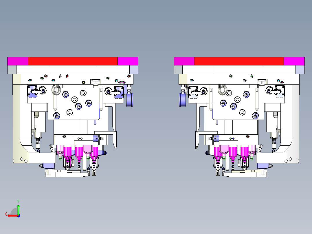 右前轮罩五轴夹具X_T后视图