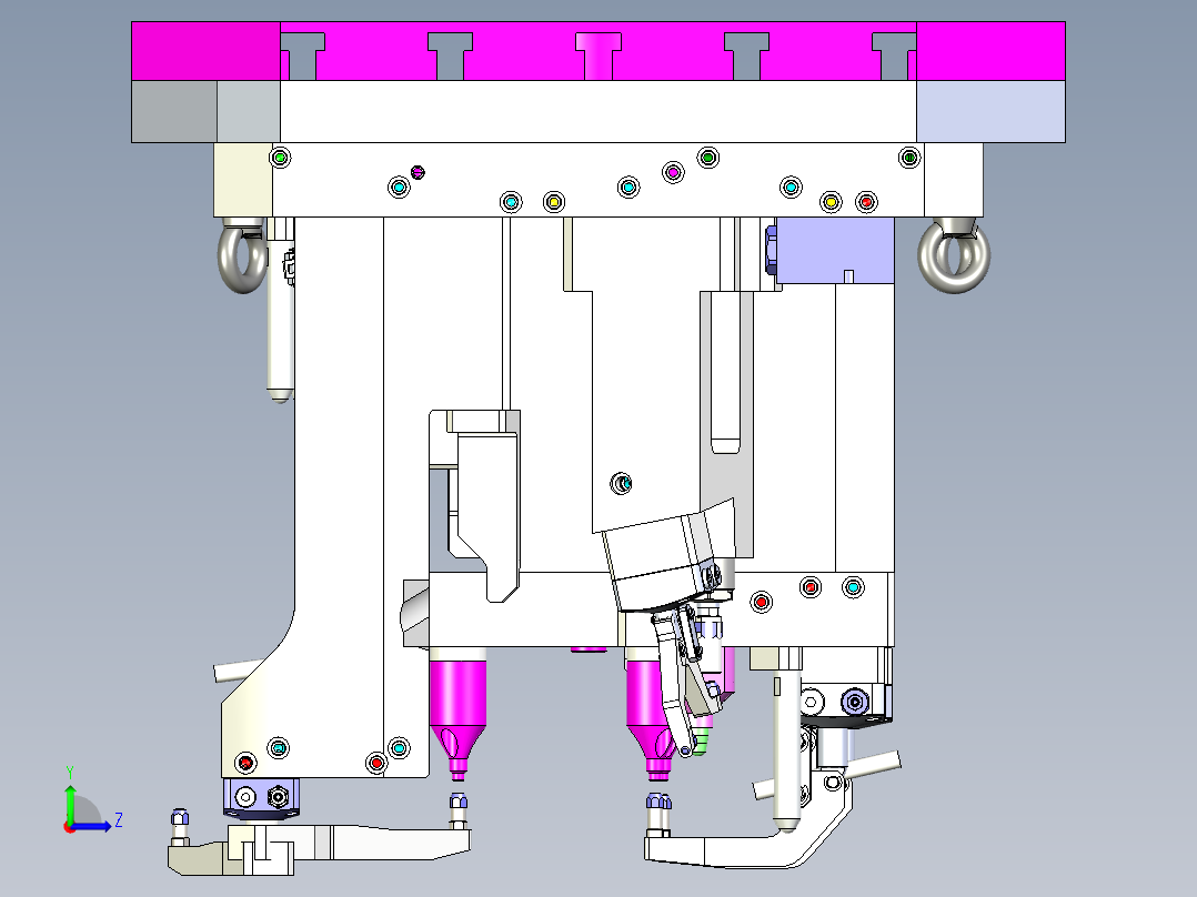 右前轮罩五轴夹具X_T左视图