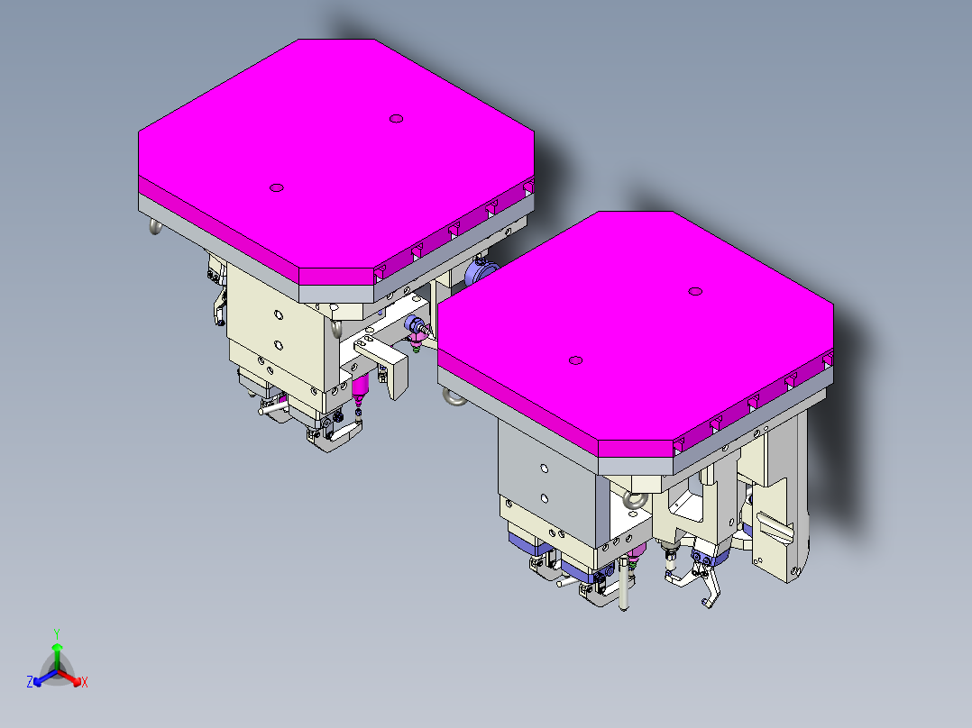 右前轮罩五轴夹具X_T正等轴测图