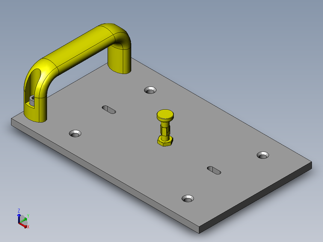 多用插入衬套插入辅助夹具正等轴测图