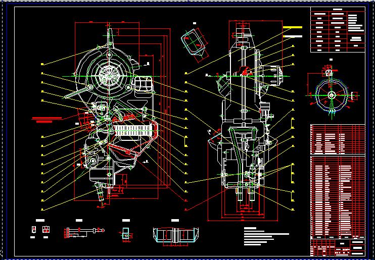 汽车暖风机主机总图