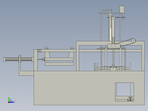 吸塑机结构3D模型左视缩略图