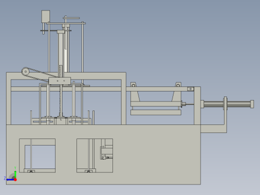 吸塑机结构3D模型右视缩略图