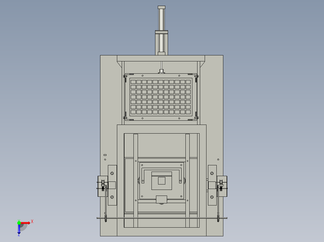 吸塑机结构3D模型俯视图