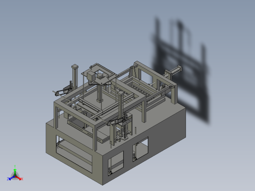 吸塑机结构3D模型正等轴测缩略图