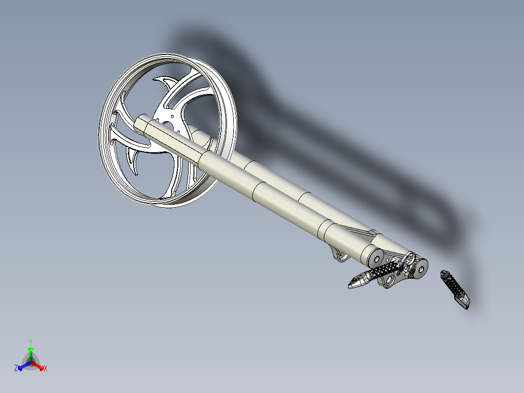 摩托车斩波器叉3D模型