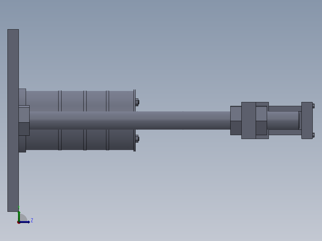 三轴仪机械框图左视图