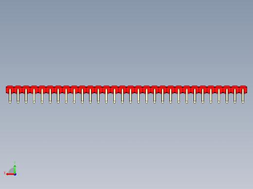 彩色公排针 100mil 2.54mm 系列-DS1022_red_1x30p_100mil_TypeD_rev1.0后视缩略图
