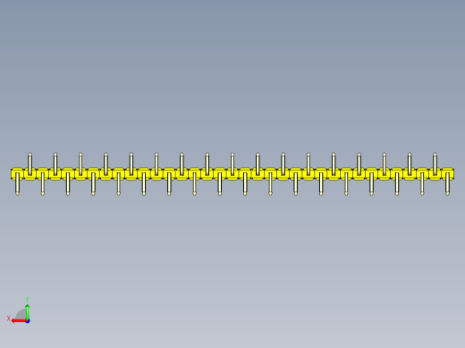 彩色公排针 100mil 2.54mm 系列-DS1022_yellow_35p_100mil_Type_SMT_R2_rev1.0后视缩略图