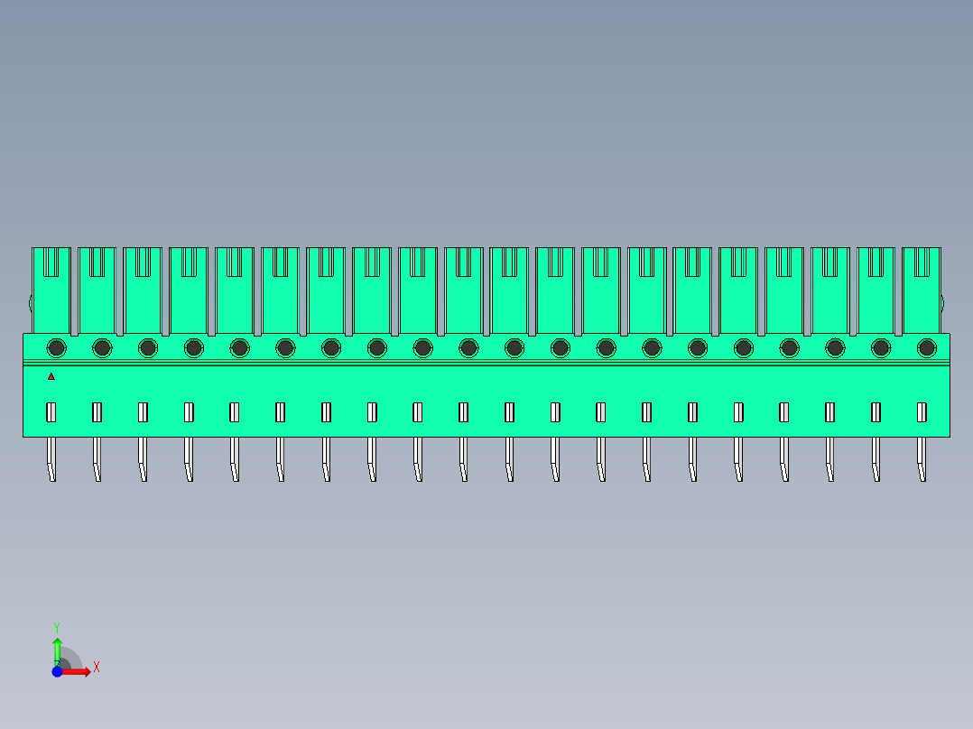 DEGSON 15EDG 系列 3.5mm 插拔式接线端子 FullPack-15EDGB-3.5-20P-14-00AH前视图