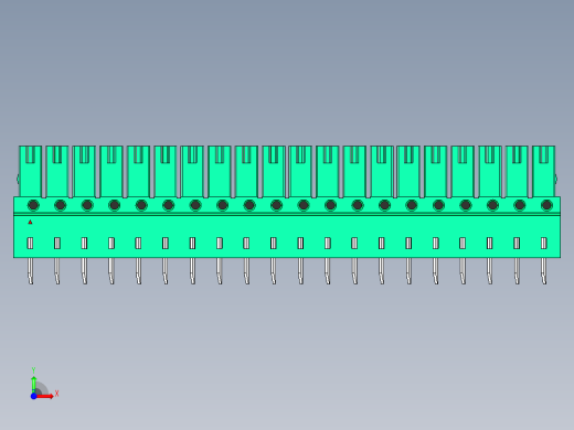 DEGSON 15EDG 系列 3.5mm 插拔式接线端子 FullPack-15EDGB-3.5-20P-14-00AH前视缩略图