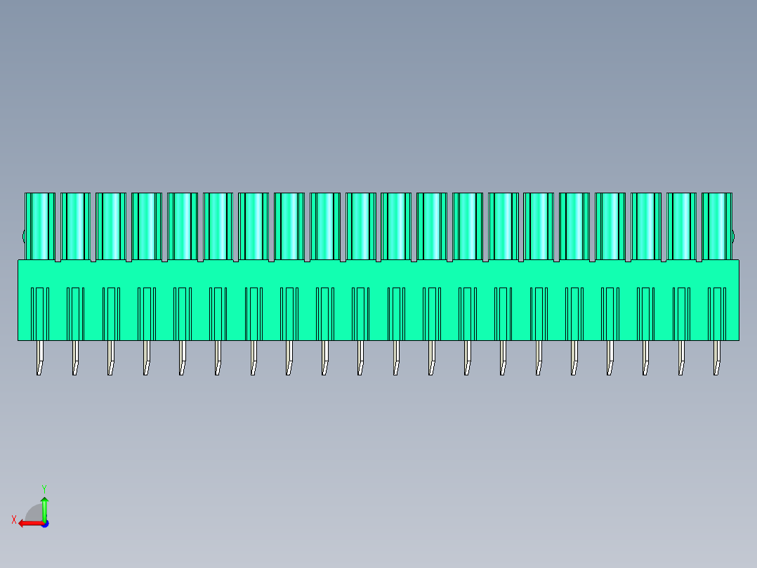 DEGSON 15EDG 系列 3.5mm 插拔式接线端子 FullPack-15EDGB-3.5-20P-14-00AH后视图