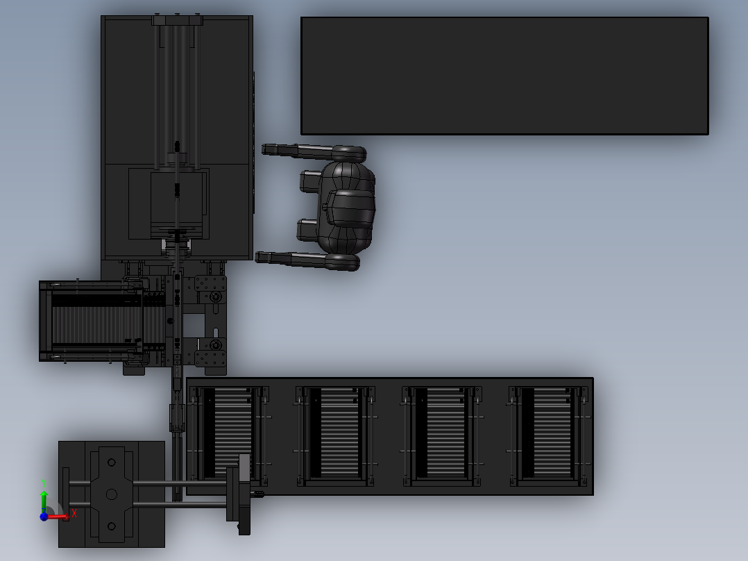 自动车床生产线前视图