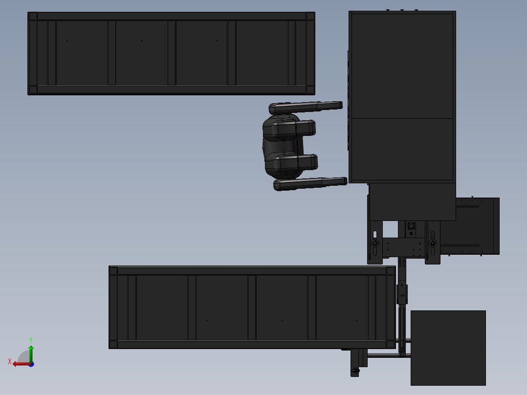 自动车床生产线后视图