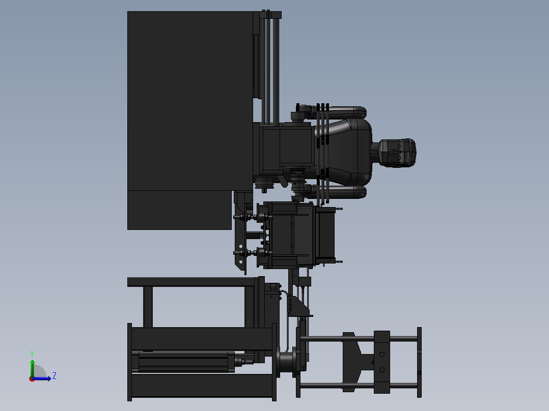 自动车床生产线左视图