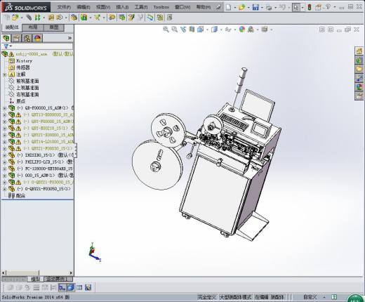 在线式电子元件检测编带包装机3D模型缩略图