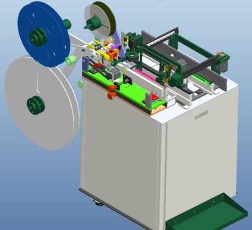 在线式电子元件检测编带包装机3D模型缩略图