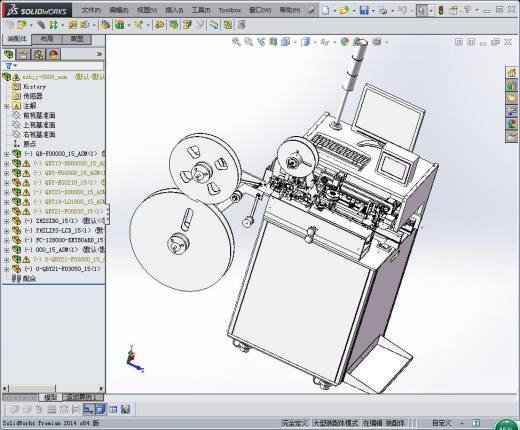 在线式电子元件检测编带包装机3D模型缩略图