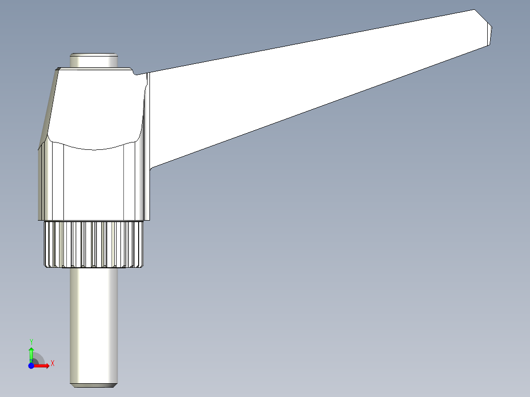 調整式把手(塑膠)MRX.P-3D多系列多零件图纸模型前视图