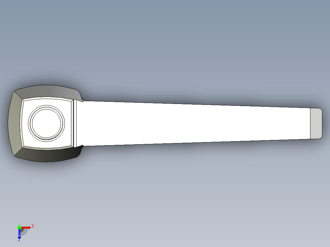 調整式把手(塑膠)MRX.P-3D多系列多零件图纸模型俯视图