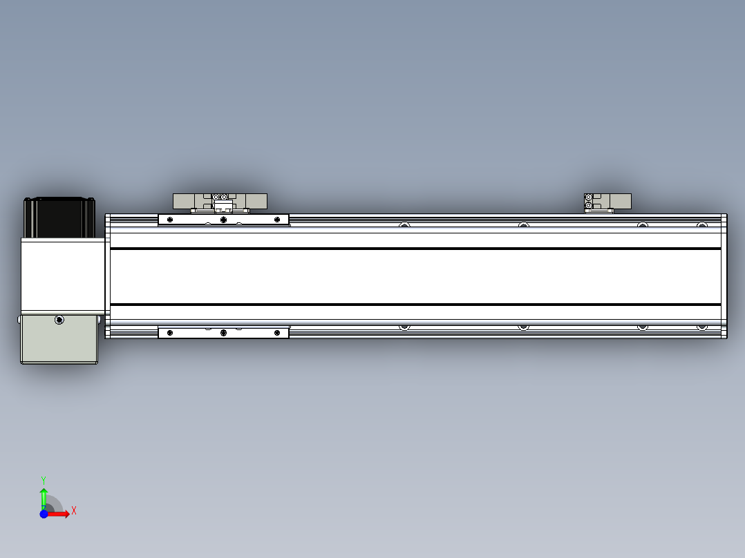 同步带滑台-半封闭B10H-L45-S300-LD-P40-D3前视图