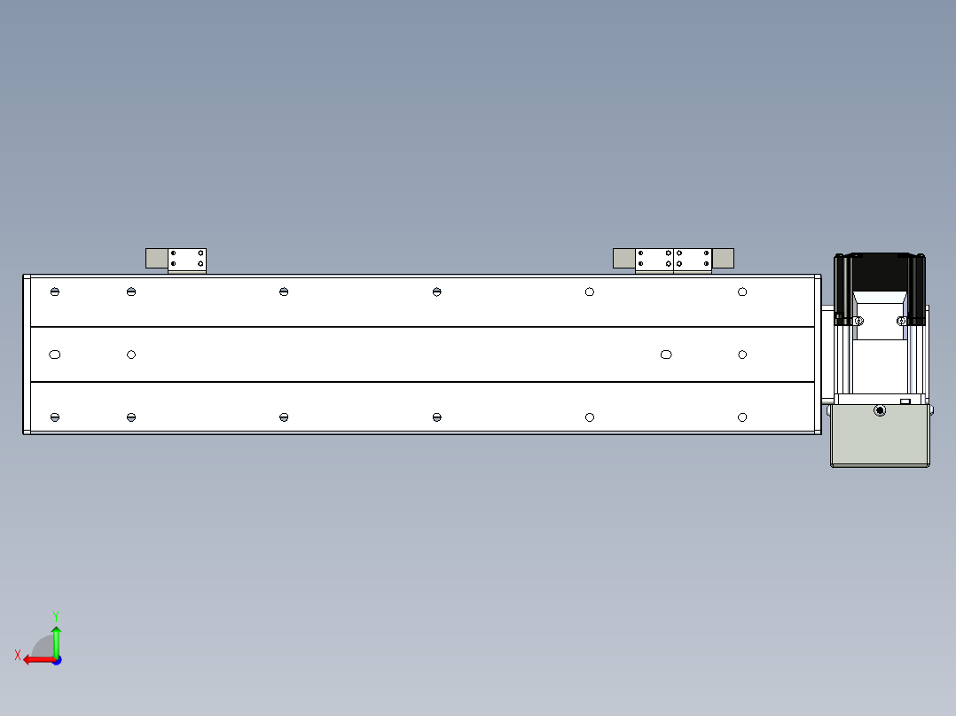 同步带滑台-半封闭B10H-L45-S300-LD-P40-D3后视图