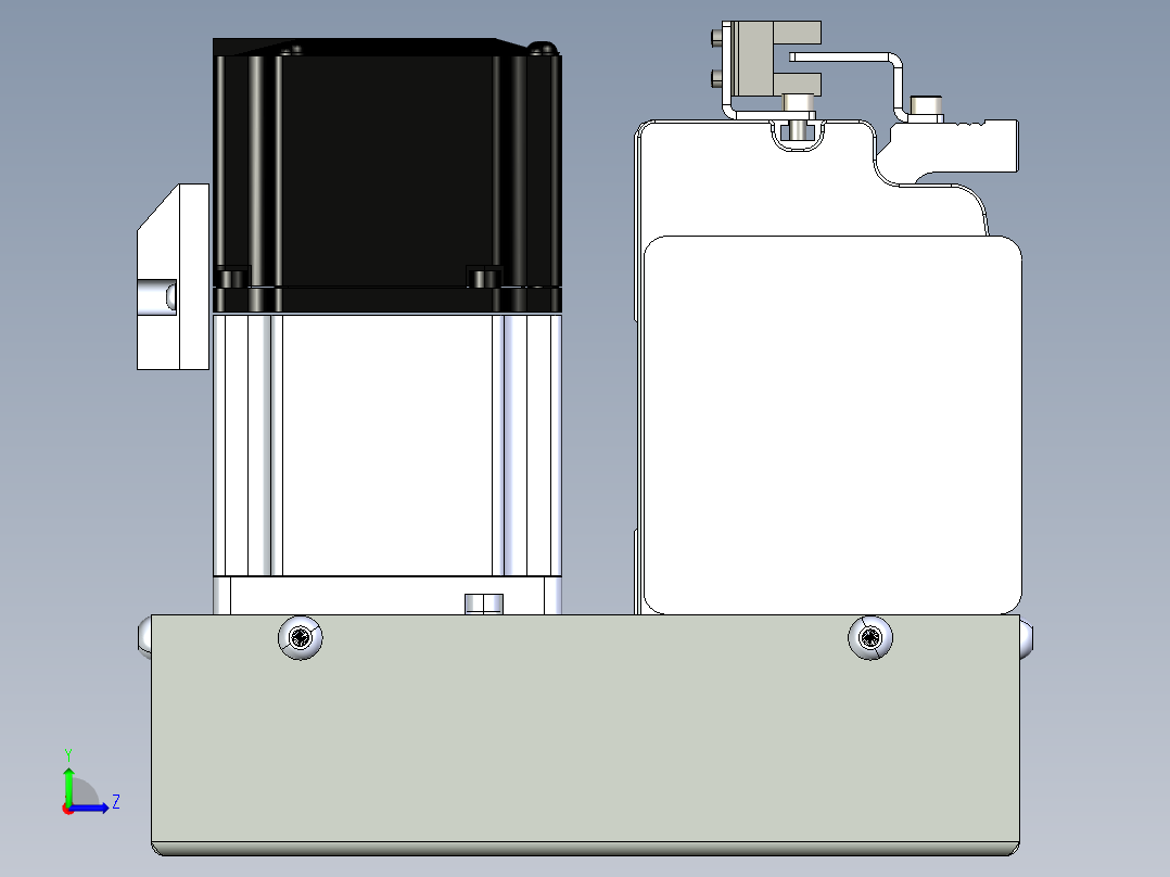 同步带滑台-半封闭B10H-L45-S300-LD-P40-D3左视图
