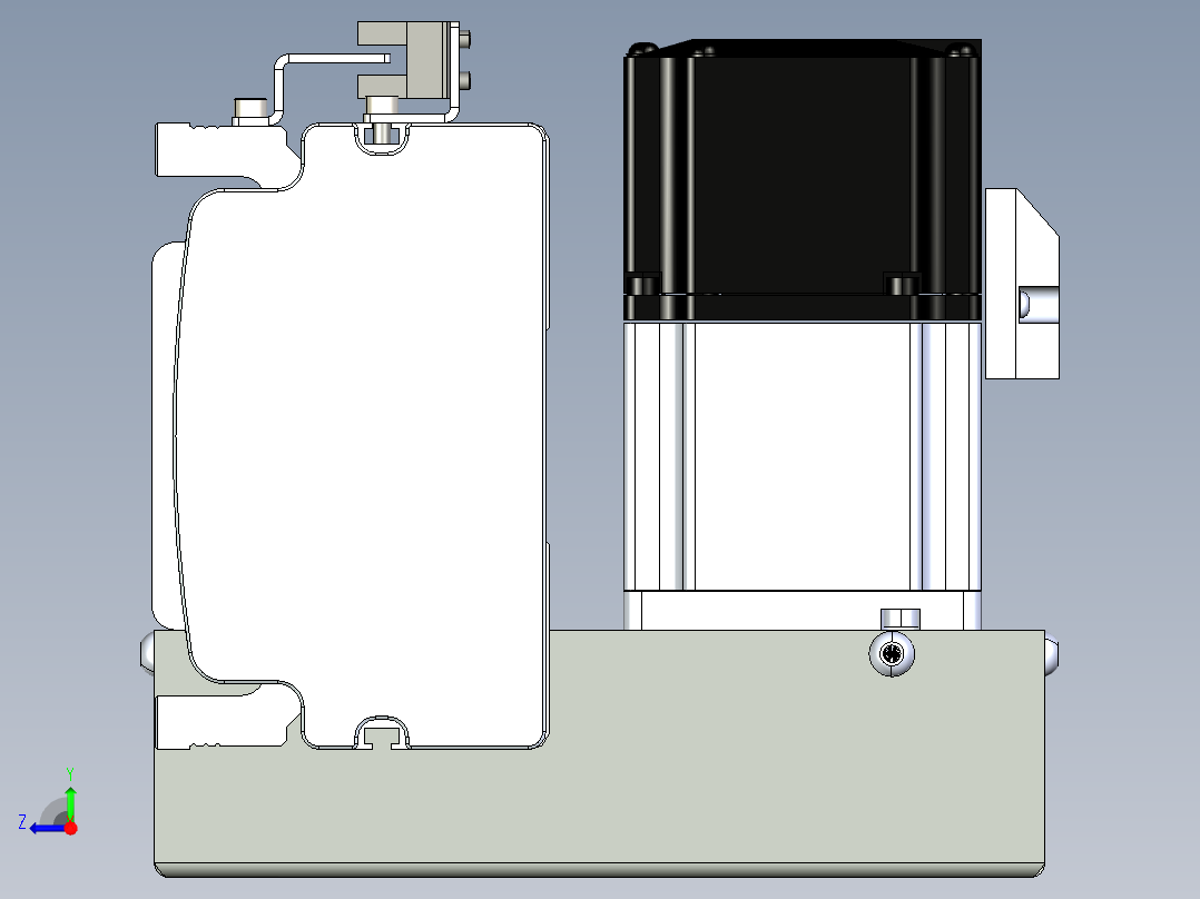 同步带滑台-半封闭B10H-L45-S300-LD-P40-D3右视图