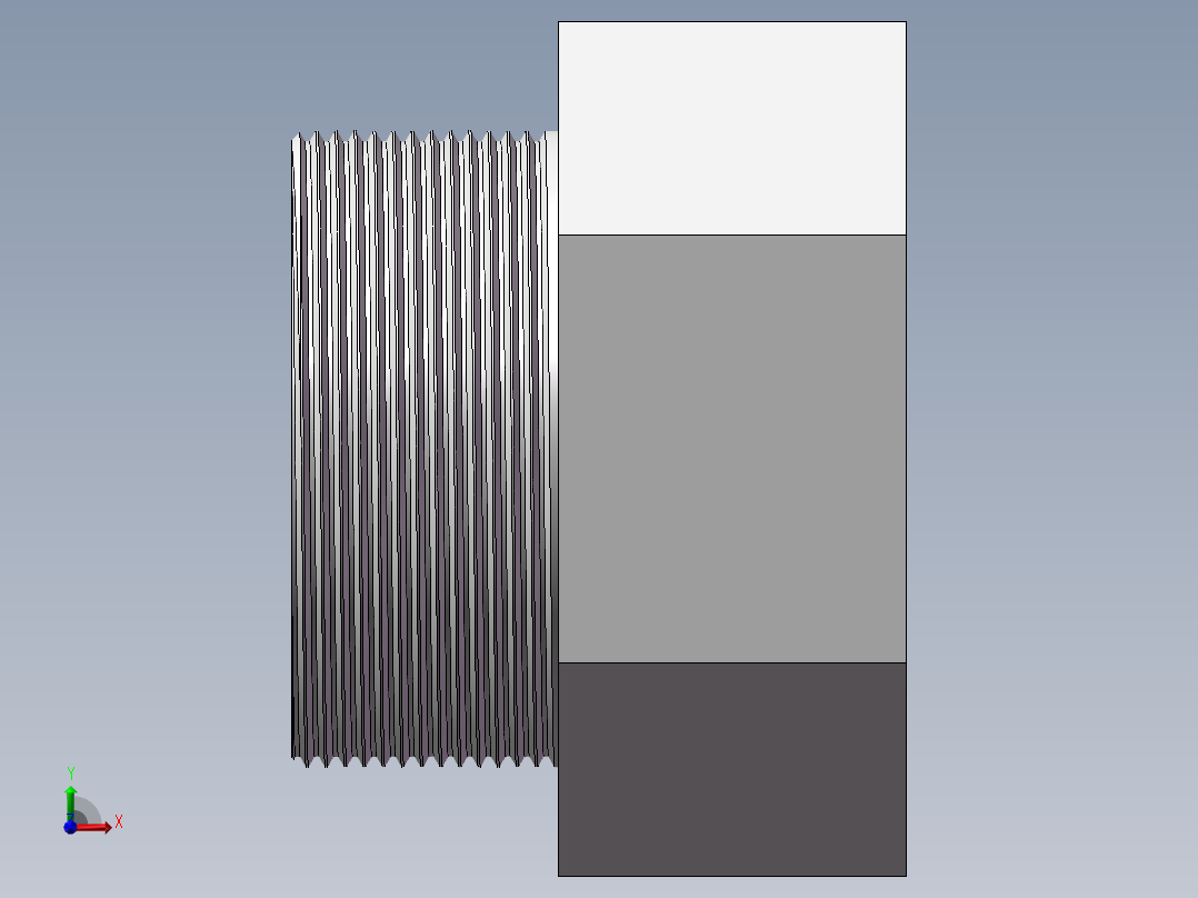 转接头-内外丝等径 DN65前视图
