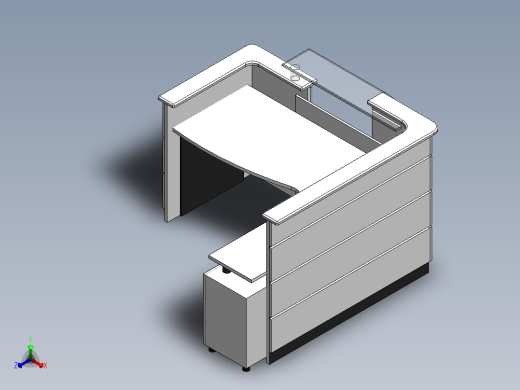 办公桌-20 SW STP正等轴测缩略图